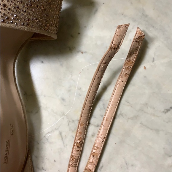 Zara basics rhinestones open toe nude heals. - Picture 6 of 7